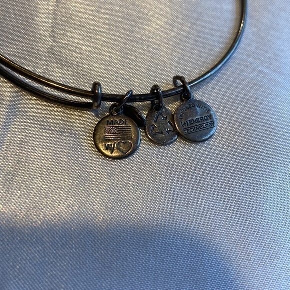𝅺Alex and Ani Letter A Silver Charm Bangle Bracelet - Picture 2 of 4